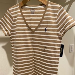 Polo brown stripes small tee